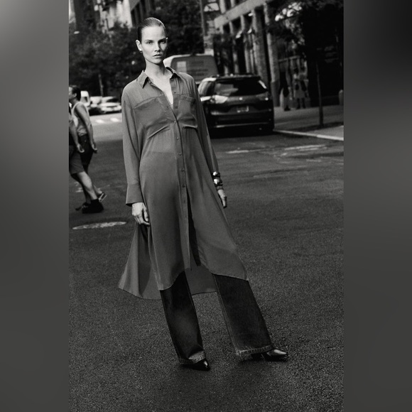 SEMI-SHEER LONG TUNIC - Picture 4 of 4